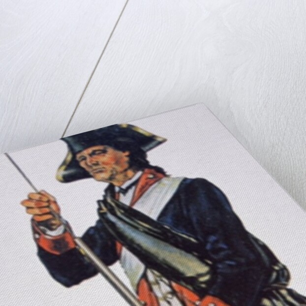 American War of Independence soldier of the Pennsylvania State Regiment by School American