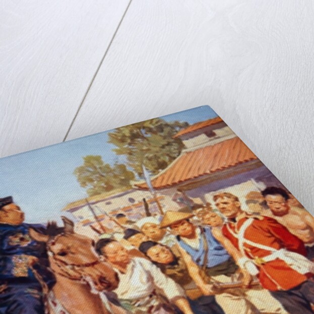 Rebels capture a British soldier during the Taiping Rebellion in China by W. R. S Scott