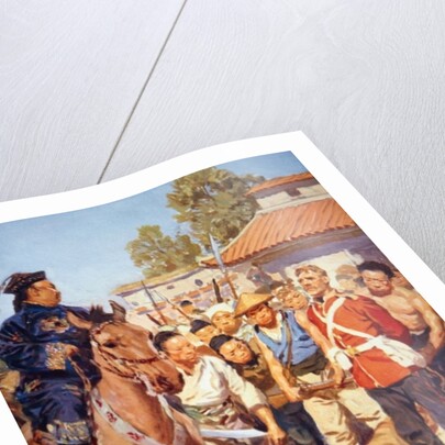 Rebels capture a British soldier during the Taiping Rebellion in China by W. R. S Scott