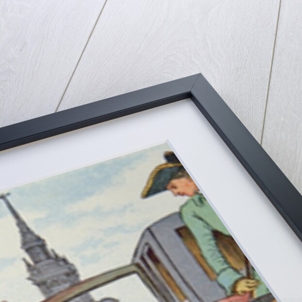 Family life in colonial America - Street scene in Boston by Randolph Caldecott