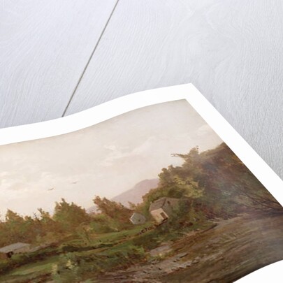 Landscape with Trees and Houses, 1890s by Thomas Worthington Whittredge