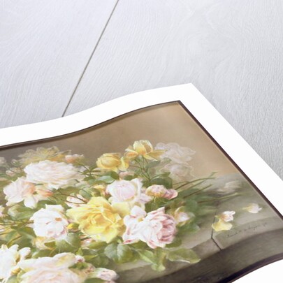 Pink and Yellow Roses by Raoul M. de Longpre