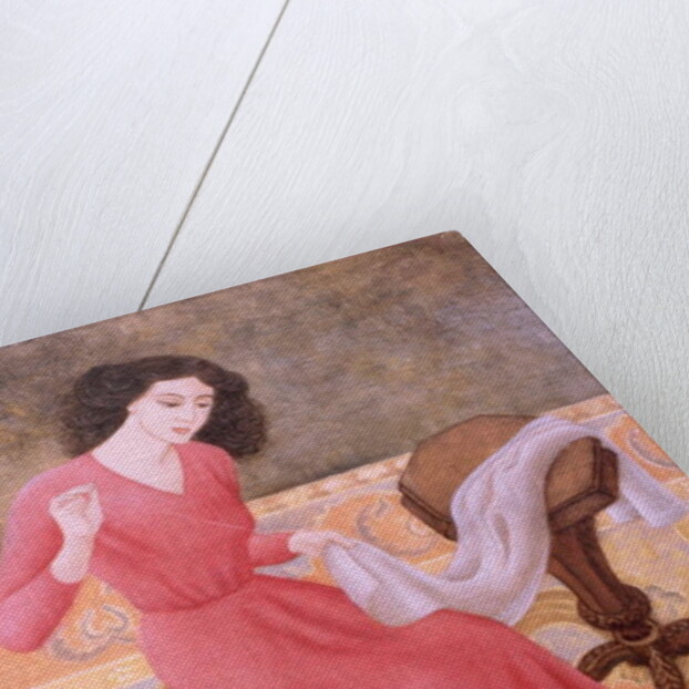 Girl Sewing, 1991 by Patricia O'Brien