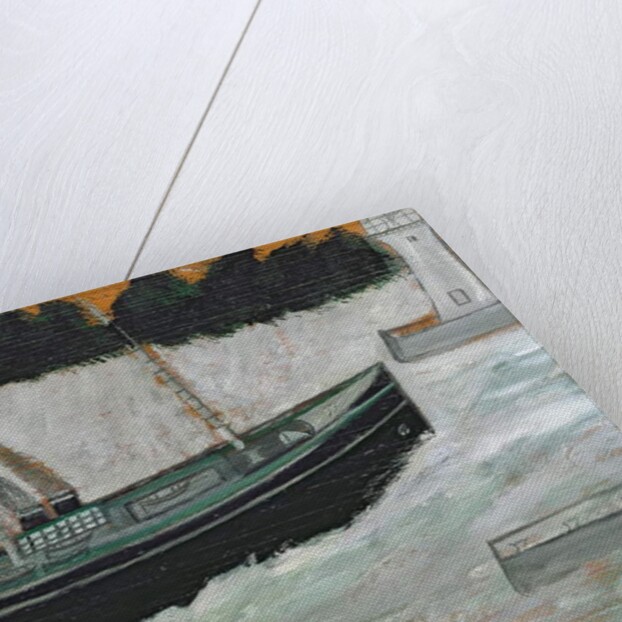 Lighthouse with Trawler and Fish by Alfred Wallis