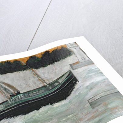 Lighthouse with Trawler and Fish by Alfred Wallis