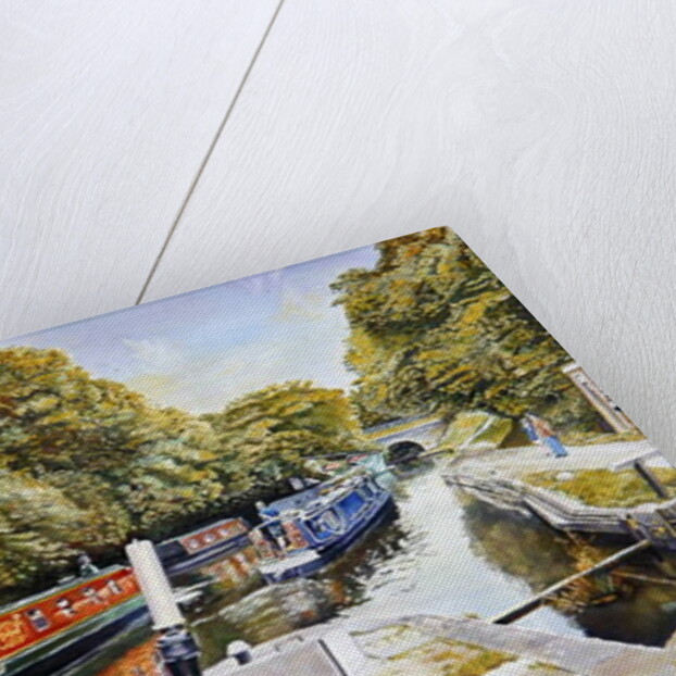 Knowle top lock, 2003 by Kevin Guild of Railway Artist Parrish