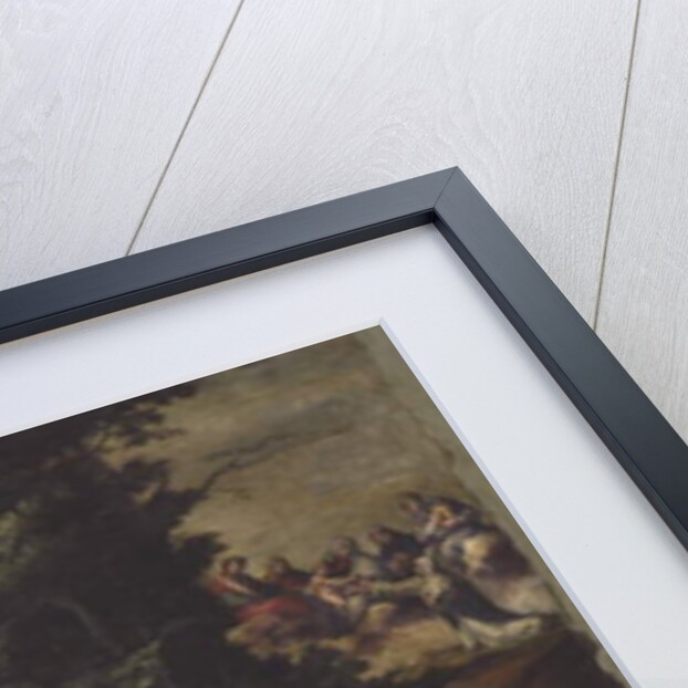 Landscape with meeting of Christ and Virgin by Polidoro da Caravaggio