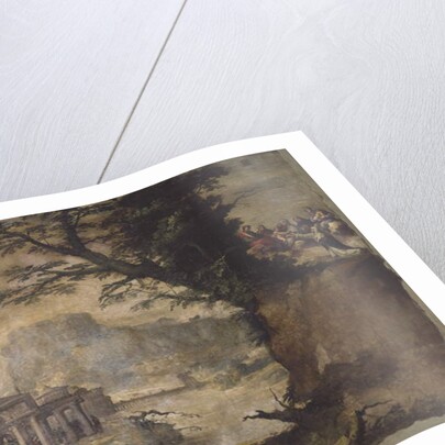 Landscape with meeting of Christ and Virgin by Polidoro da Caravaggio