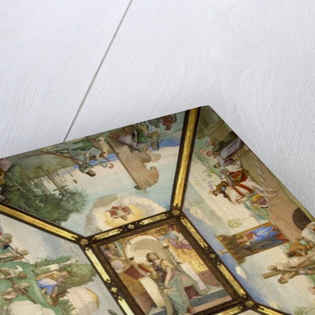 Ceiling illustrating the epic poem Jerusalem Delivered by Torquato Tasso by Friedrich Overbeck