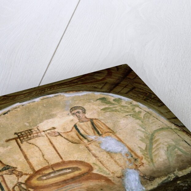 The Samaritan woman at the well, Catacombs of Via Latina, Rome by Roman Roman