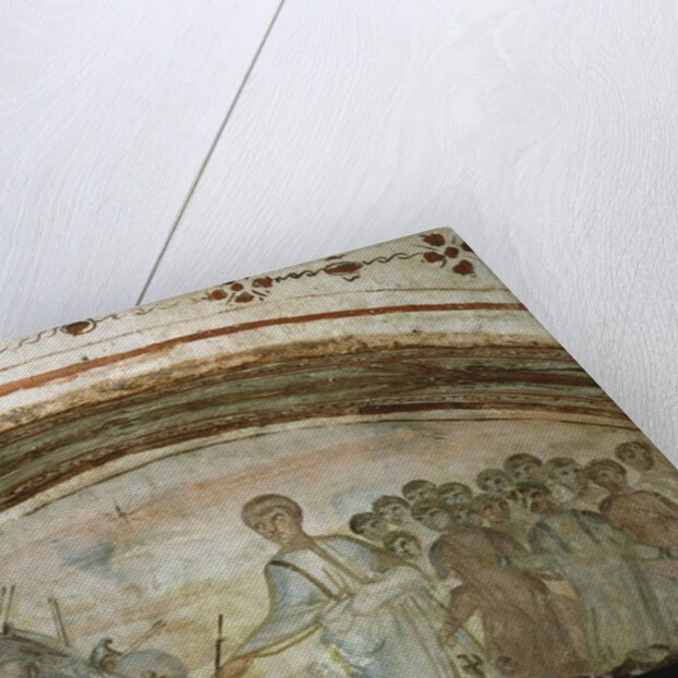 Fresco from the interior of the Via Latina Catacombs, 6th century by Roman Roman