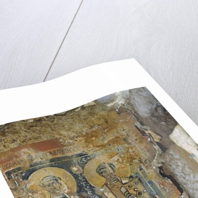 Wall painting from the Crypt of the Popes, Catacombs of San Callisto, Rome by Roman Roman