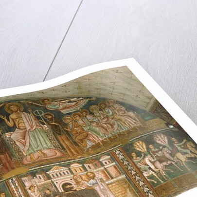Christ enthroned between the Virgin, John the Baptist, the Apostles and two Angels by School Italian