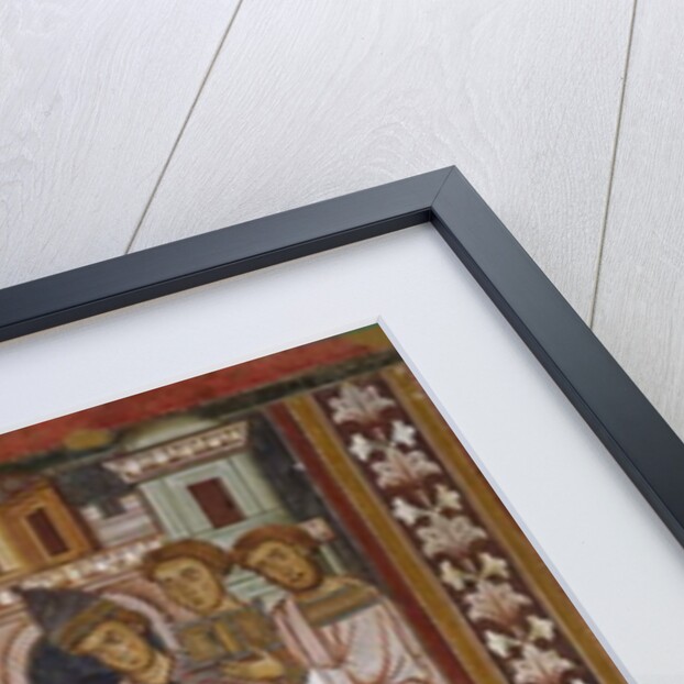 Baptism of Constantine which heals his leprosy by School Italian