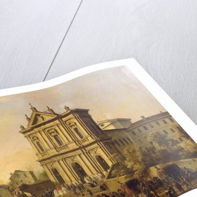 Pope Gregory XVI's visit to the church of San Gregorio al Celio, c.1831-47 by Lorenzo Scarabellotto