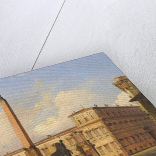 Piazza del Quirinale, 1847 by Ippolito Caffi