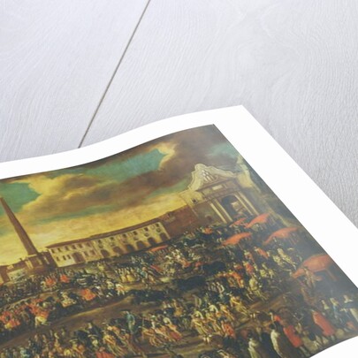 The Entry of an ambassador to Rome, Pizza del Popolo by Italian School