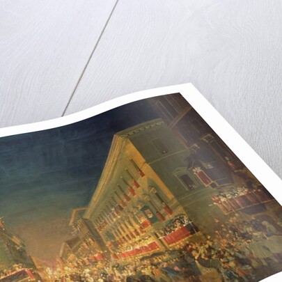 Feast of Moccoletti by Ippolito Caffi