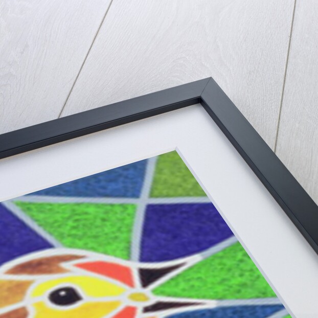 Robin on Stained Glass by Pat Scott