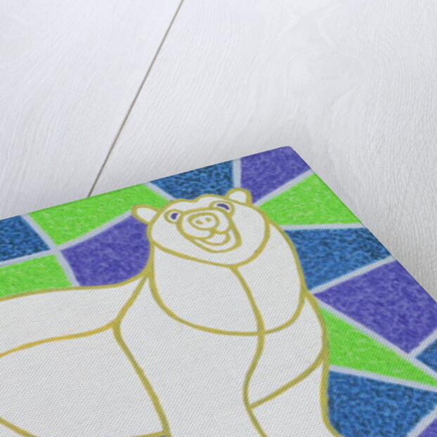 Polar Bear on Stained Glass by Pat Scott