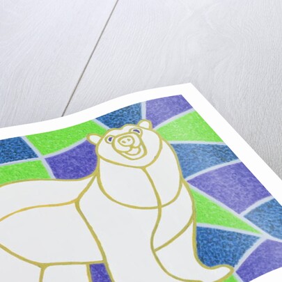 Polar Bear on Stained Glass by Pat Scott