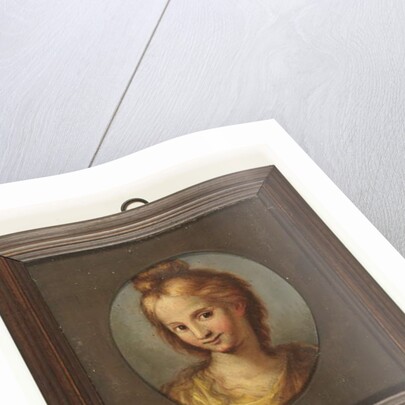 Head of a girl in a yellow dress by School Continental