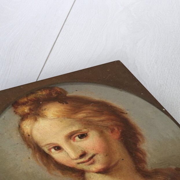 Head of a girl in a yellow dress by School Continental