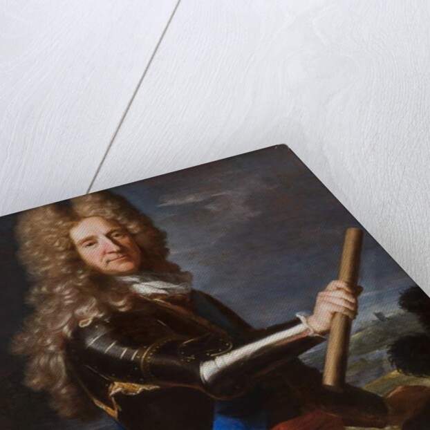 Detail of portrait of Hans Willem Bentinck, 1st Earl of Portland, 1699 by Hyacinthe Francois Rigaud