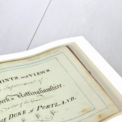 Red Book: Welbeck, 1790 by Humphry Repton