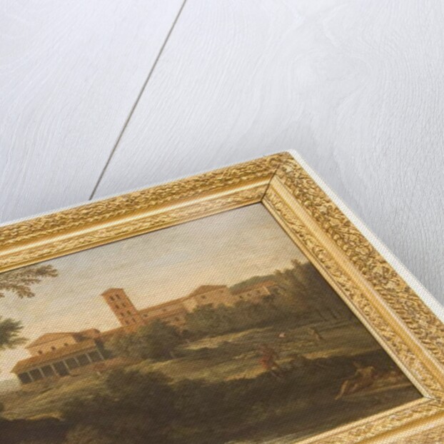 Classical Landscape with a Man Driving a Flock of Sheep by Gaspard Poussin Dughet