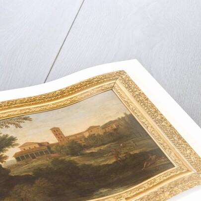 Classical Landscape with a Man Driving a Flock of Sheep by Gaspard Poussin Dughet