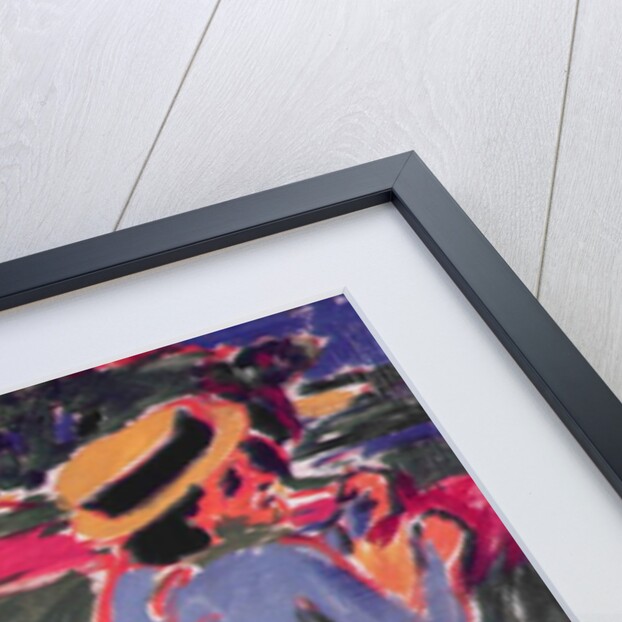 Blue Reclining Nude with a Straw Hat, 1908 by Ernst Ludwig Kirchner