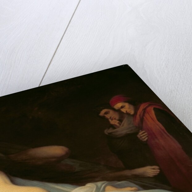 The figures of Francesca da Rimini and Paolo da Verrucchio appear to Dante and Virgil by Ary Scheffer