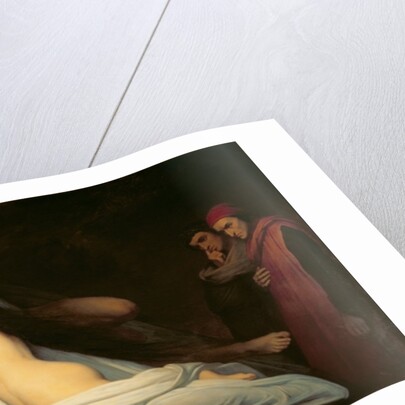 The figures of Francesca da Rimini and Paolo da Verrucchio appear to Dante and Virgil by Ary Scheffer