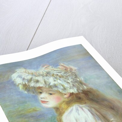 Portrait of a young woman in a lace hat, 1891 by Pierre Auguste Renoir