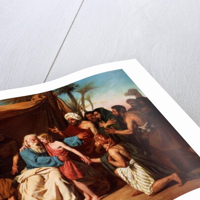 Jacob refusing to release Benjamin, 1829 by Adolphe Roger