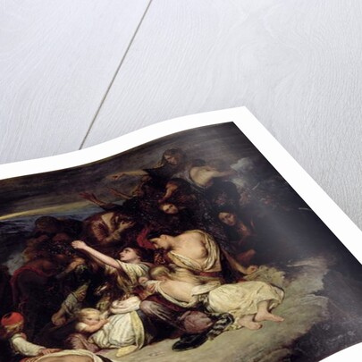 The despairing women of Rumili, seeing their husbands defeated by the troops of Ali Pasha, the Lion of Janina, throw themselves from the rocks in 1803 by Ary Scheffer