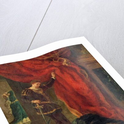 Hamlet before the body of Polonius, 1855 by Ferdinand Victor Eugene Delacroix