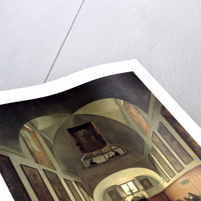 The initiation of a young novice from Albano in the choir of the convent of St. Clare in Rome by Francois-Marius Granet