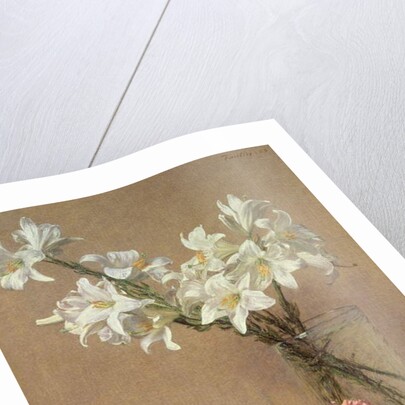 Lilies in a vase, 1888 by Ignace Henri Jean Fantin-Latour