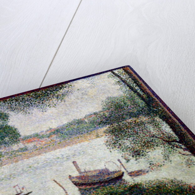 River Landscape with a boat by Georges Pierre Seurat