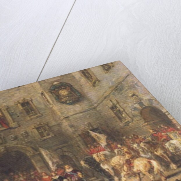 Louis XIII at the chateau of Blois, 1874 by Louis Eugene Gabriel Isabey