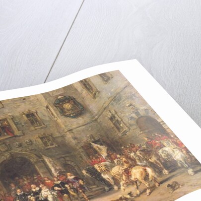 Louis XIII at the chateau of Blois, 1874 by Louis Eugene Gabriel Isabey