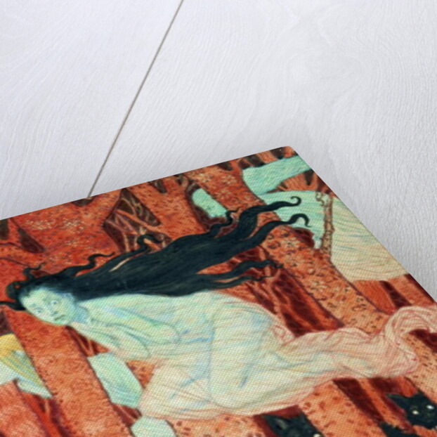 Three Women and Three Wolves by Eugene Grasset