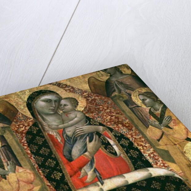 Madonna and child enthroned with six angels by Allegretto Nuzi