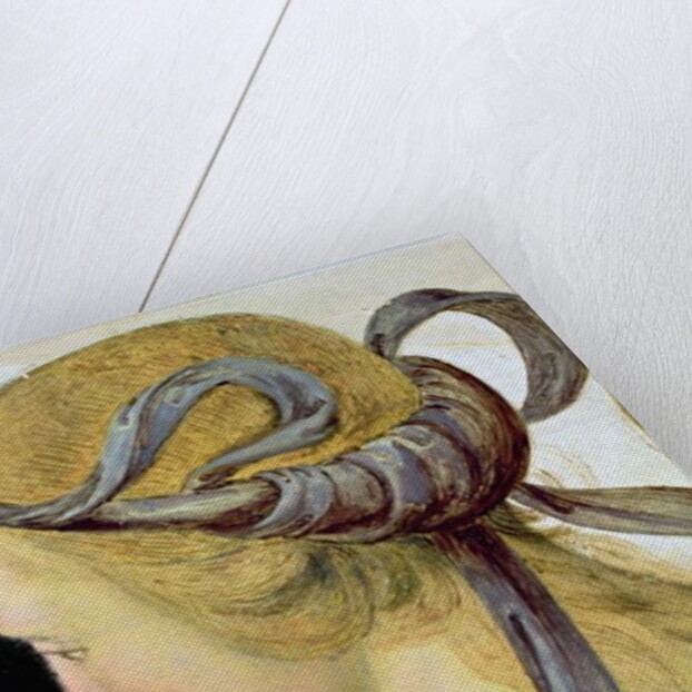 Marriage of the Virgin, detail showing one of the Virgin's companions, 1500-04 by Pietro Perugino