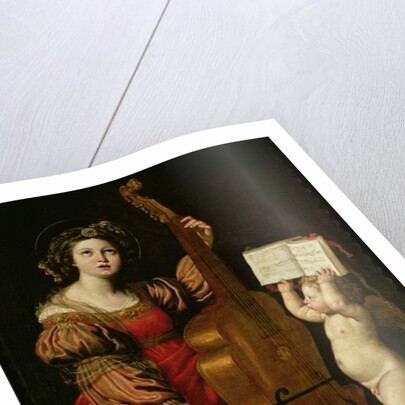 St. Cecilia with an angel holding a musical score, c.1620 by Domenichino