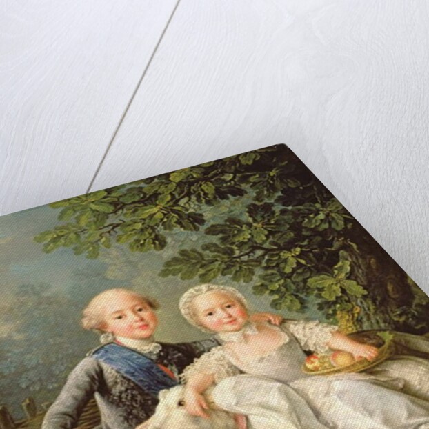 Portrait of Charles Philippe of France and his sister Marie Adelaide 1763 by Francois-Hubert Drouais