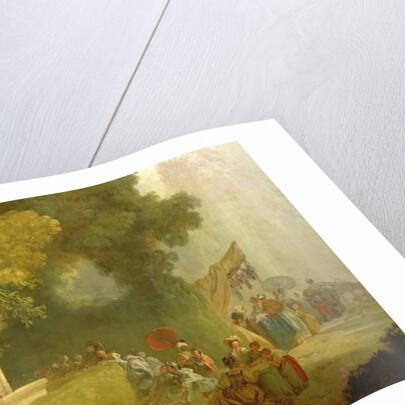 The Fete at Saint-Cloud, detail of the Puppet Show by Jean-Honore Fragonard