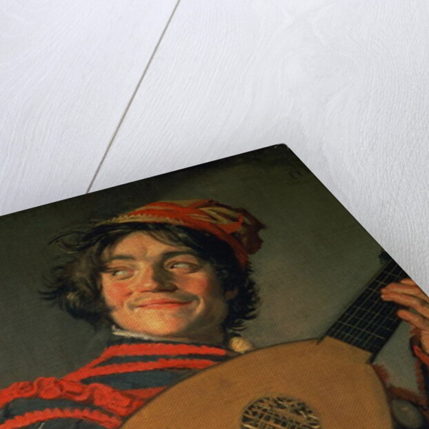 Portrait of a Jester with a Lute by Frans Hals
